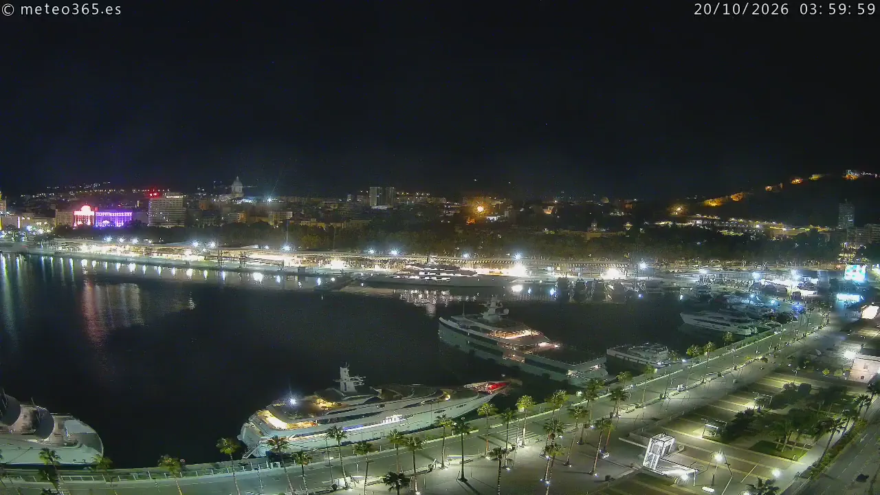 Málaga – Muelle Uno – Live Málaga stad: Hamnpromenaden Muelle Uno.