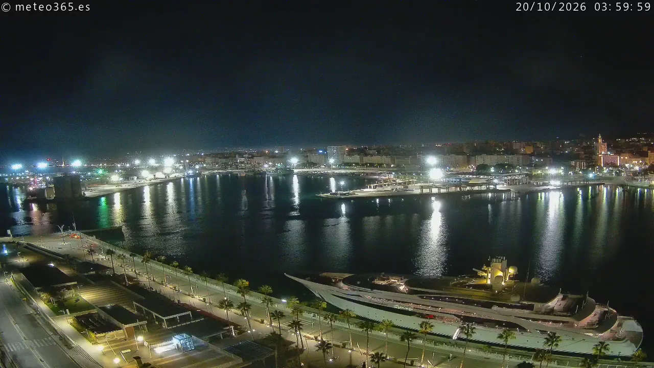 Málaga – hamnen II – Live Málaga stad: Ytterligare en vy över Málagas hamn.